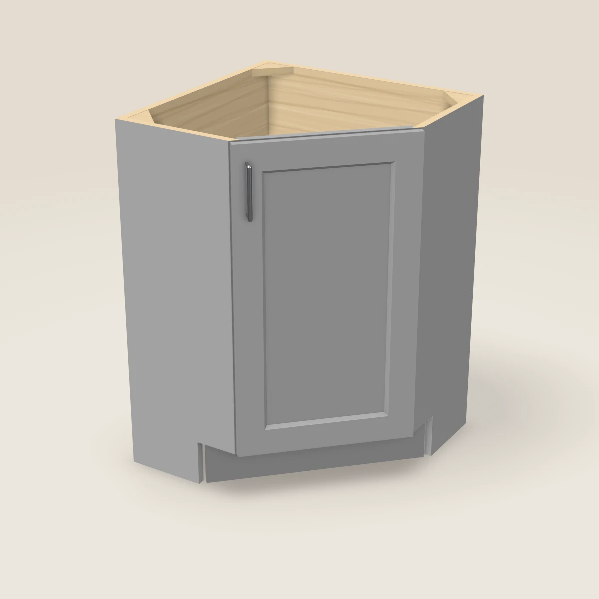 24" Base End Corner Cabinet, 3D picture