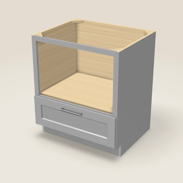 30" Base Microwave Cabinet, 3D picture