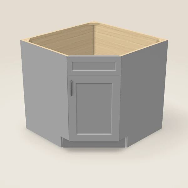 36" Base Corner Diagonal Sink Cabinet, 3D picture