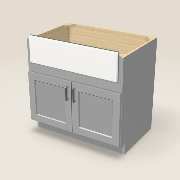 36" Farm Sink Base Cabinet, 3D picture