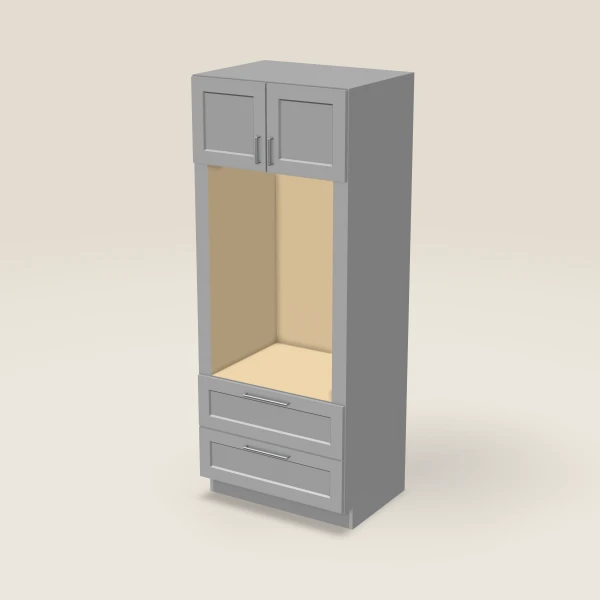33" Wall Oven Pantry — 84" High, 3D picture