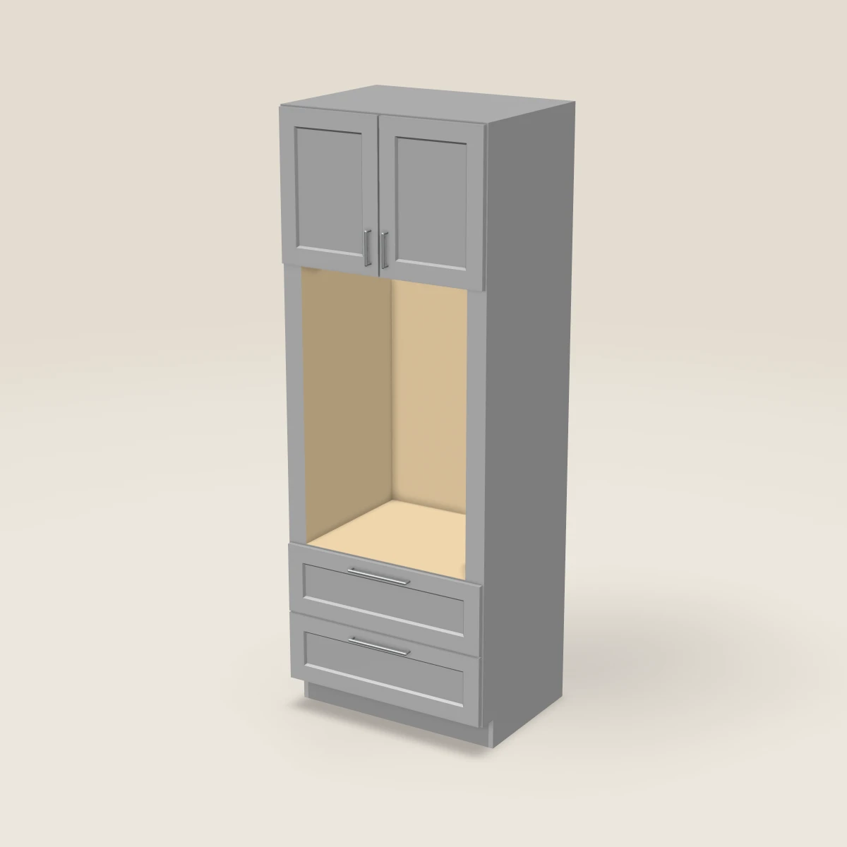 33" Wall Oven Pantry — 90" High, 3D picture