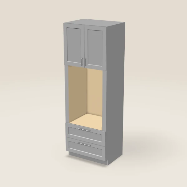 33" Wall Oven Pantry — 96" High, 3D picture