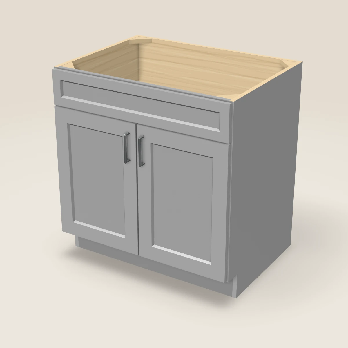 33" Sink Base Cabinet, 3D picture