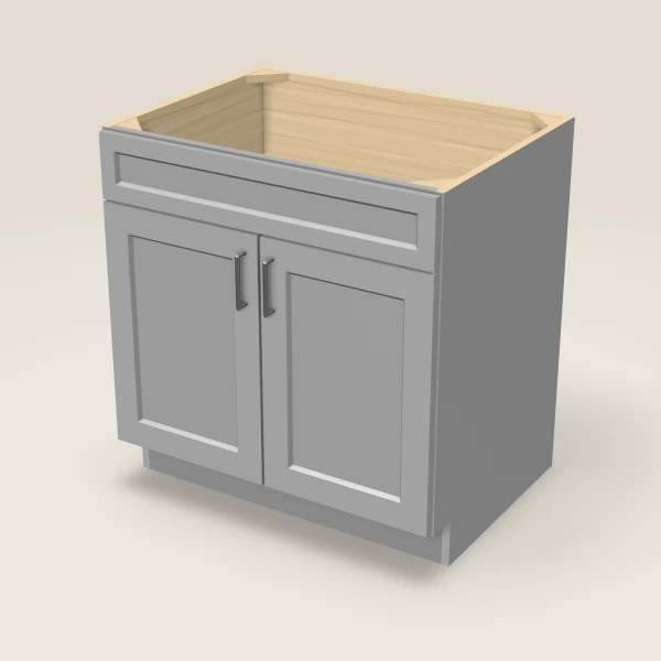 33" Sink Base Cabinet, 3D picture
