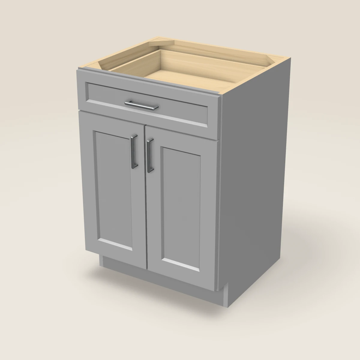 24" Double Door Vanity Cabinet, 3D picture
