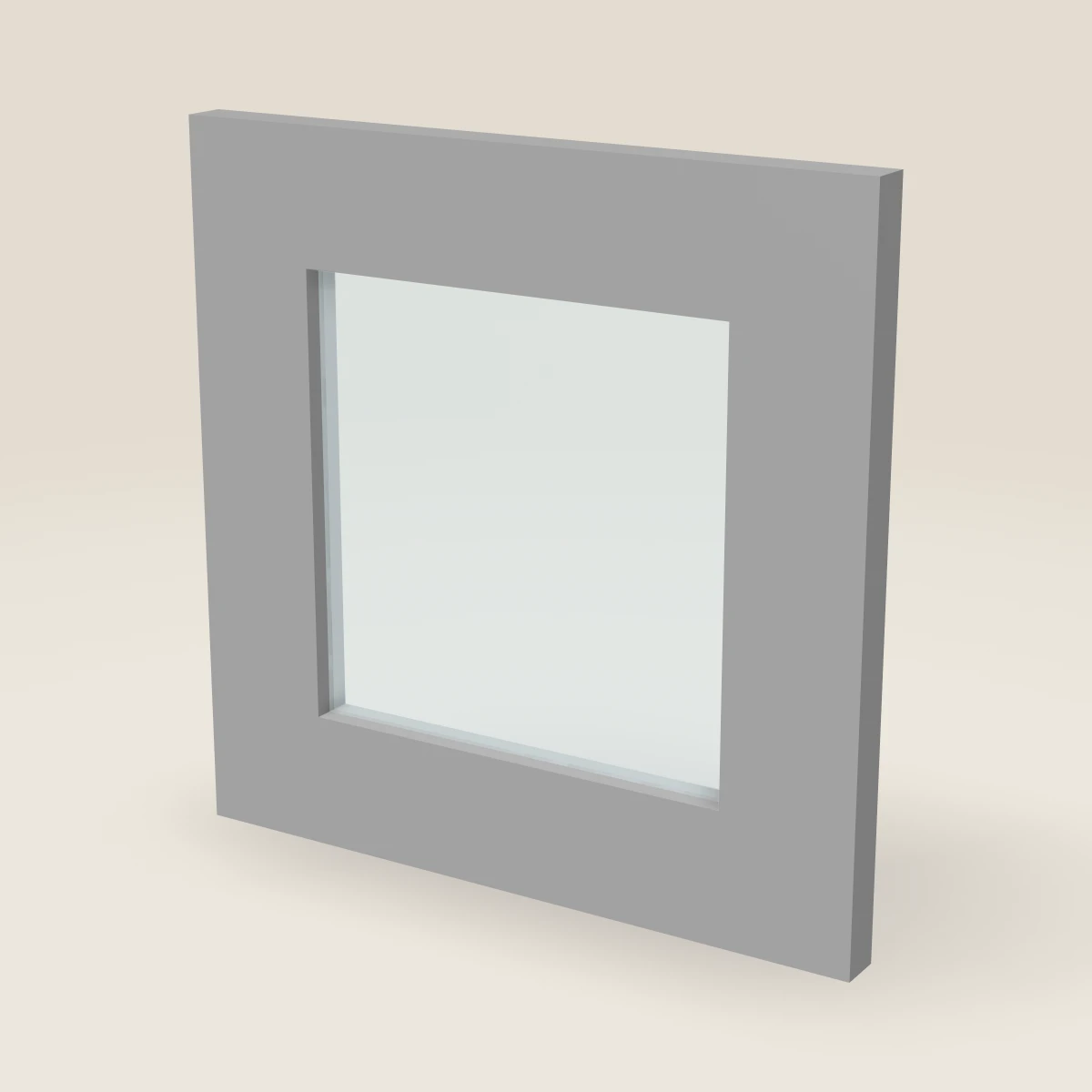 Puerta de vidrio para gabinete de pared de 12" — 12" de alto, imagen en 3D