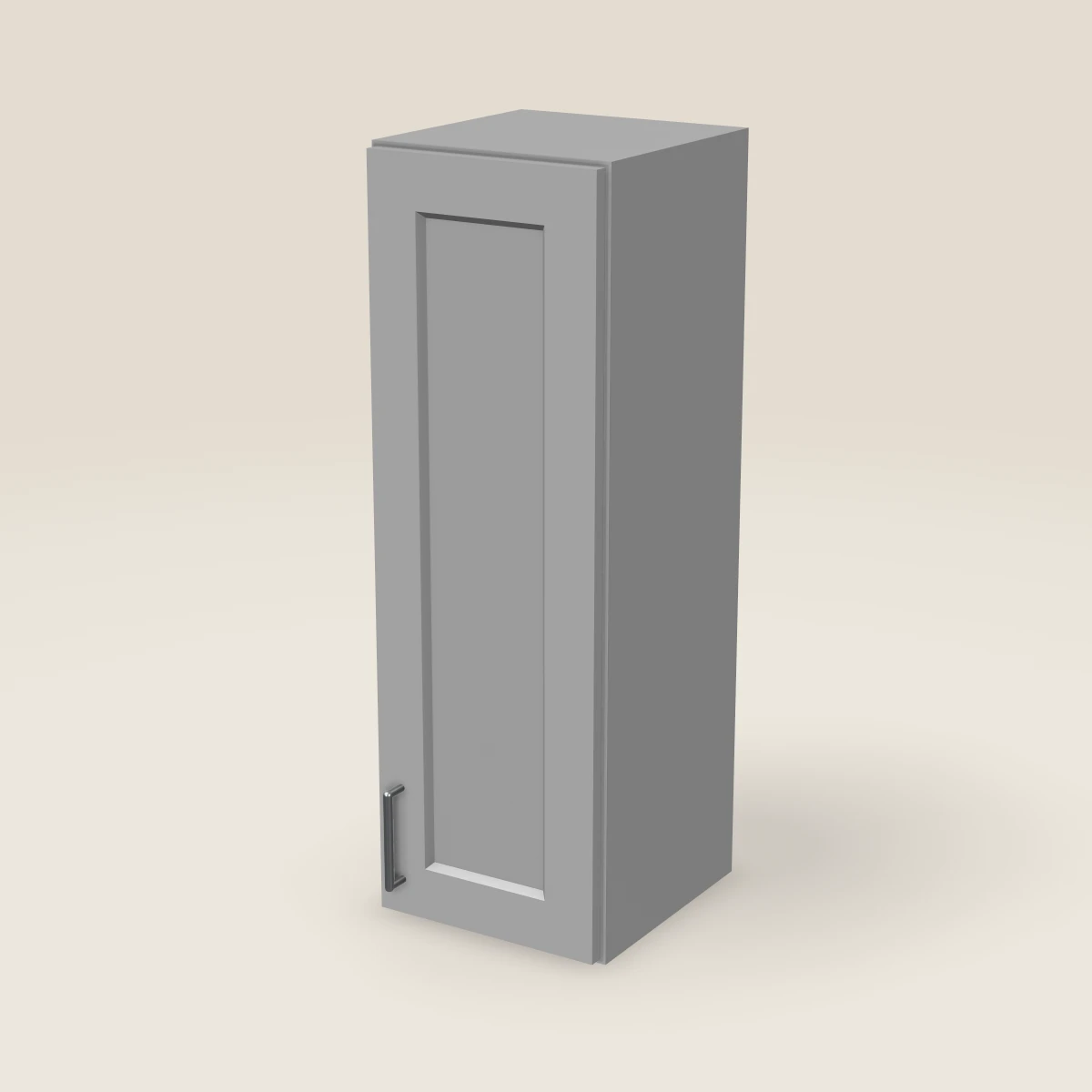12" Single Door Wall Cabinet — 36" High, 3D picture