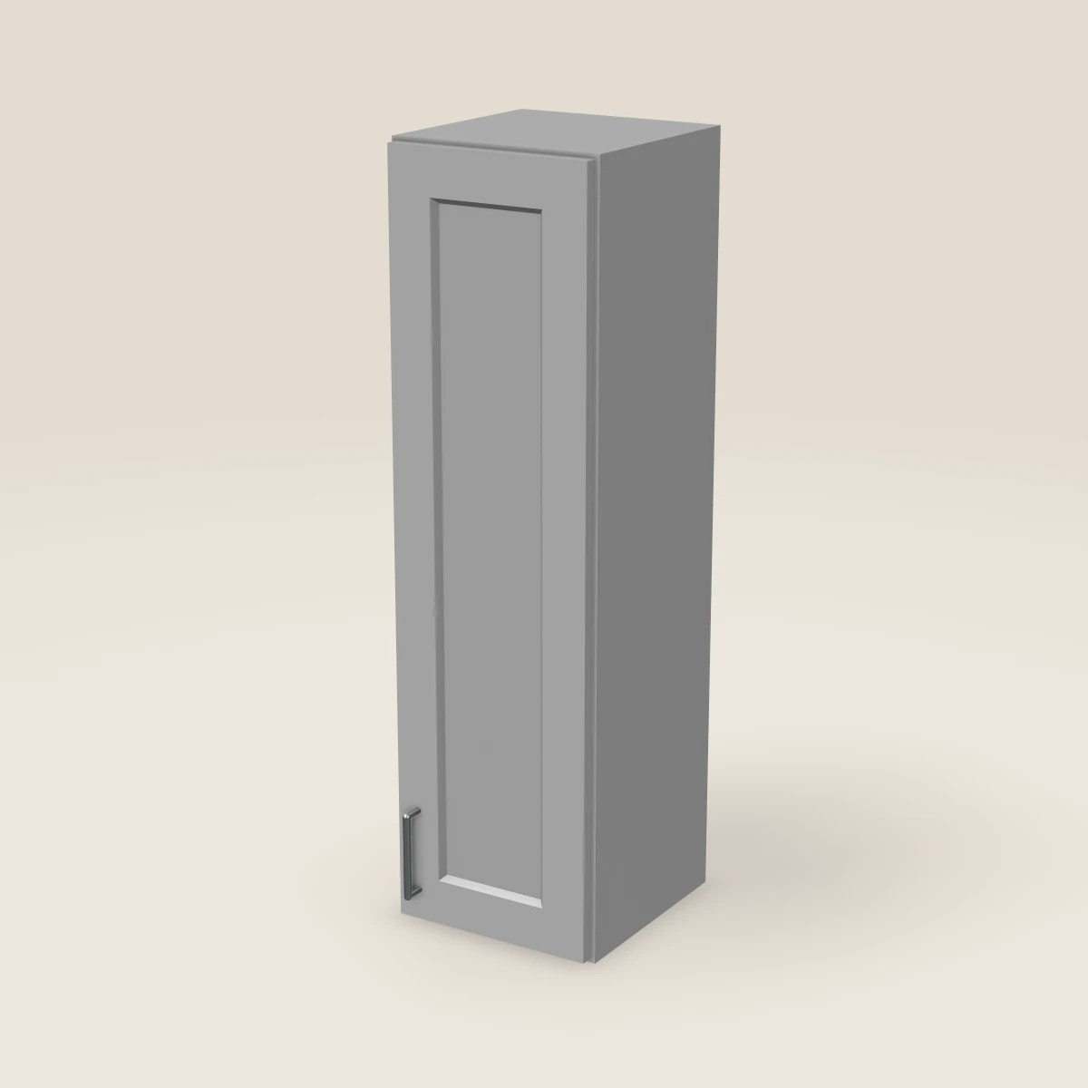 12" Single Door Wall Cabinet — 42" High, 3D picture