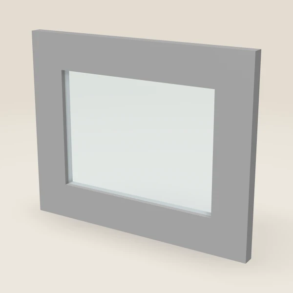 15" Wall Cabinet Glass Door — 12" High, 3D picture