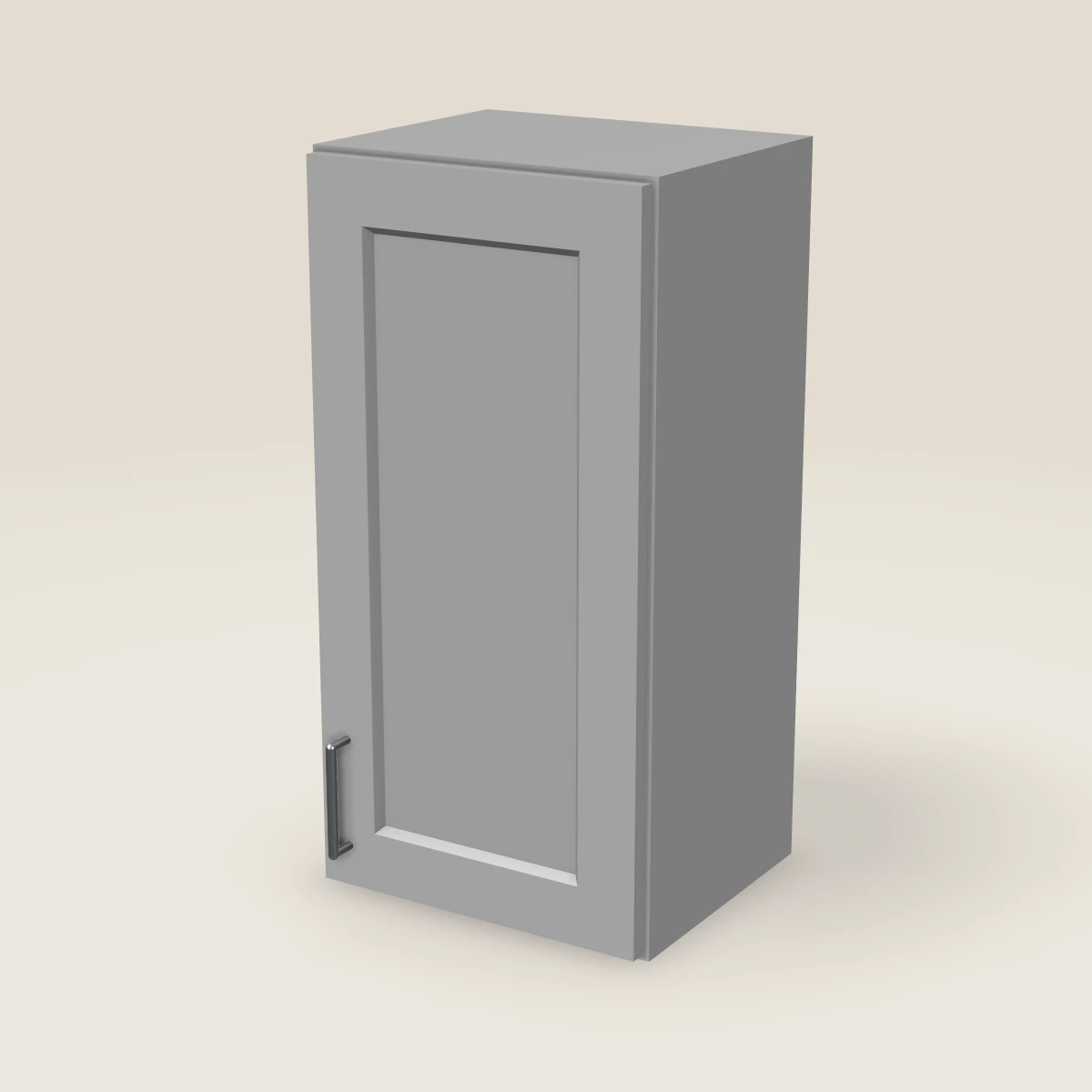 15" Single Door Wall Cabinet — 30" High, 3D picture