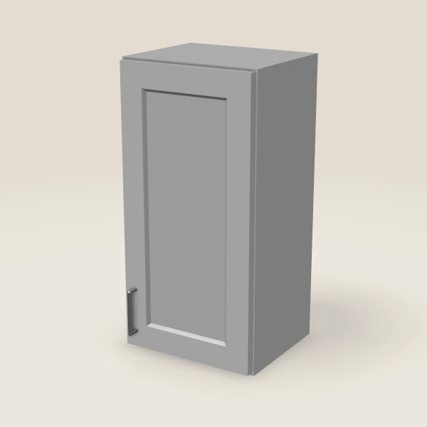 15" Single Door Wall Cabinet — 30" High, 3D picture