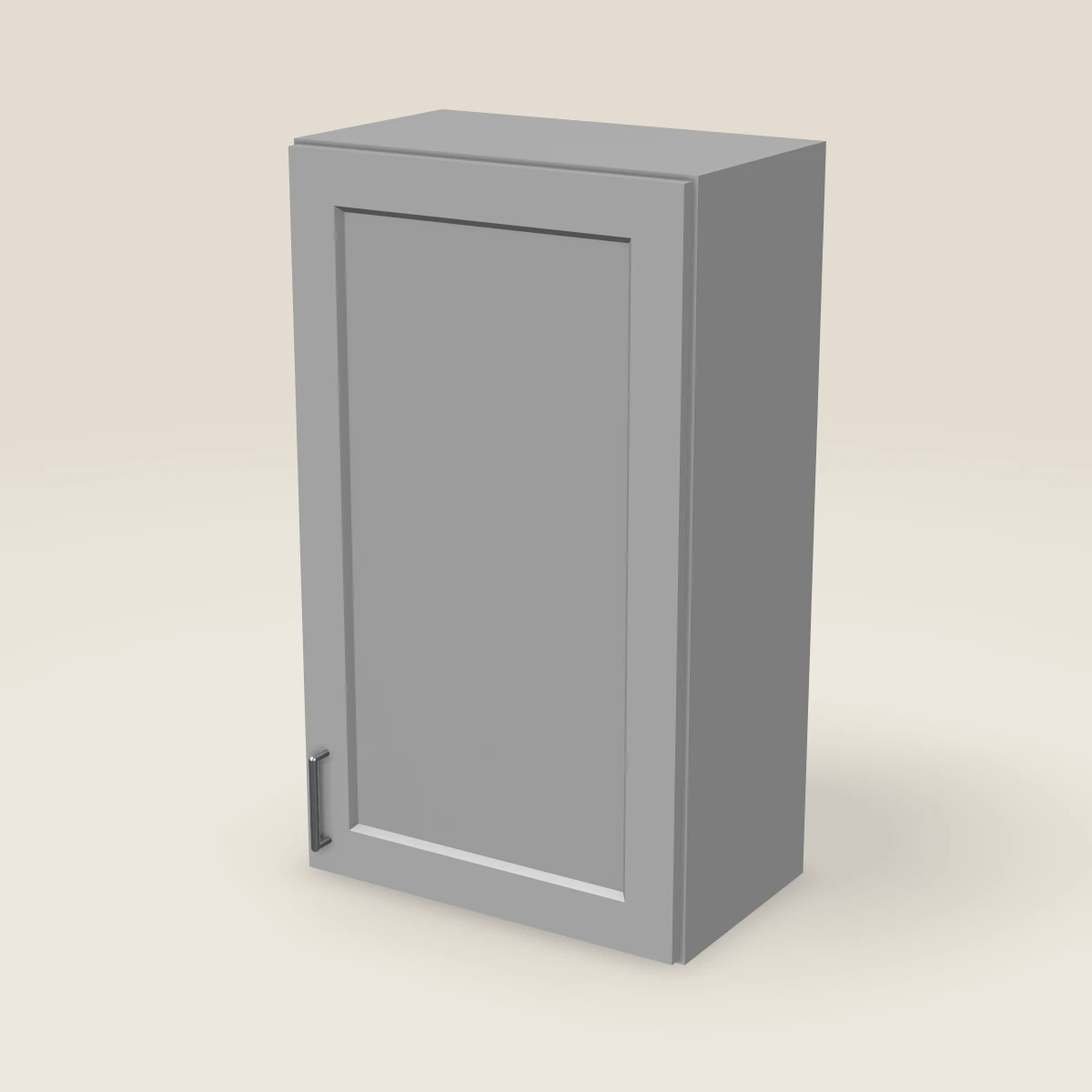 21" Single Door Wall Cabinet — 36" High, 3D picture