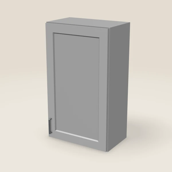 21" Single Door Wall Cabinet — 36" High, 3D picture