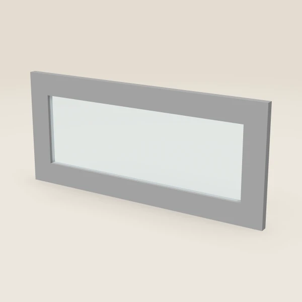 27" Wall Cabinet Glass Door — 12" High, 3D picture