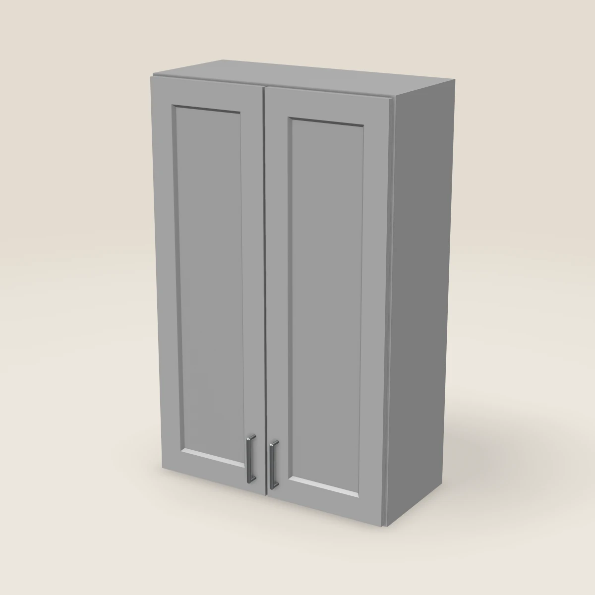 27" Double Door Wall Cabinet — 42" High, 3D picture
