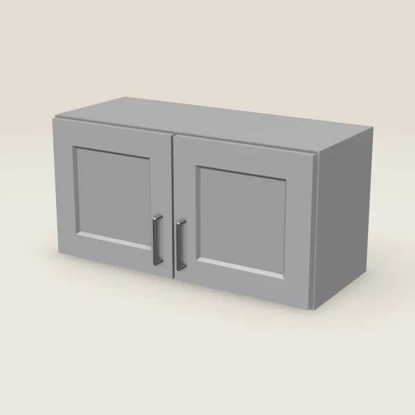 30" Double Door Wall Cabinet — 15" High, 3D picture