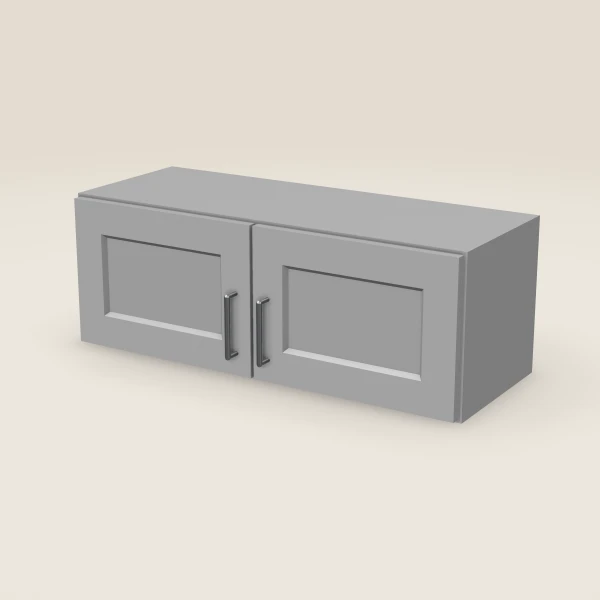 33" Double Door Wall Cabinet — 12" High, 3D picture