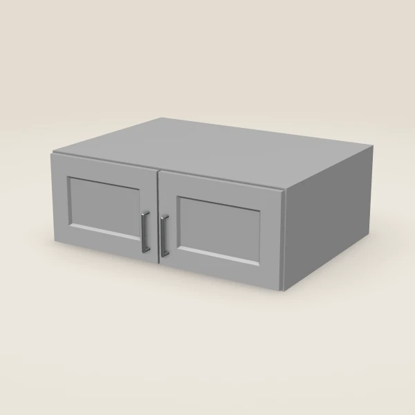 33" Double Door Wall Cabinet — 12" High, 3D picture