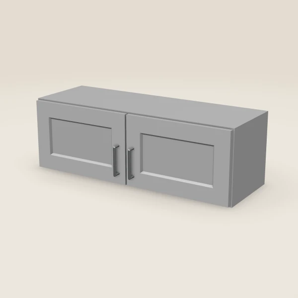 36" Double Door Wall Cabinet — 12" High, 3D picture