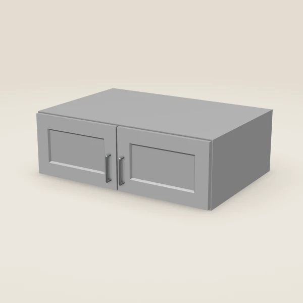 36" Double Door Wall Cabinet — 12" High, 3D picture