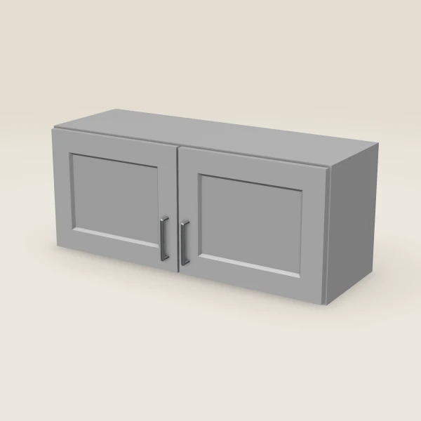 36" Double Door Wall Cabinet — 15" High, 3D picture