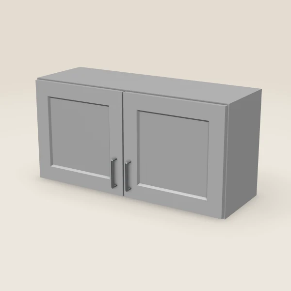 36" Double Door Wall Cabinet — 18" High, 3D picture