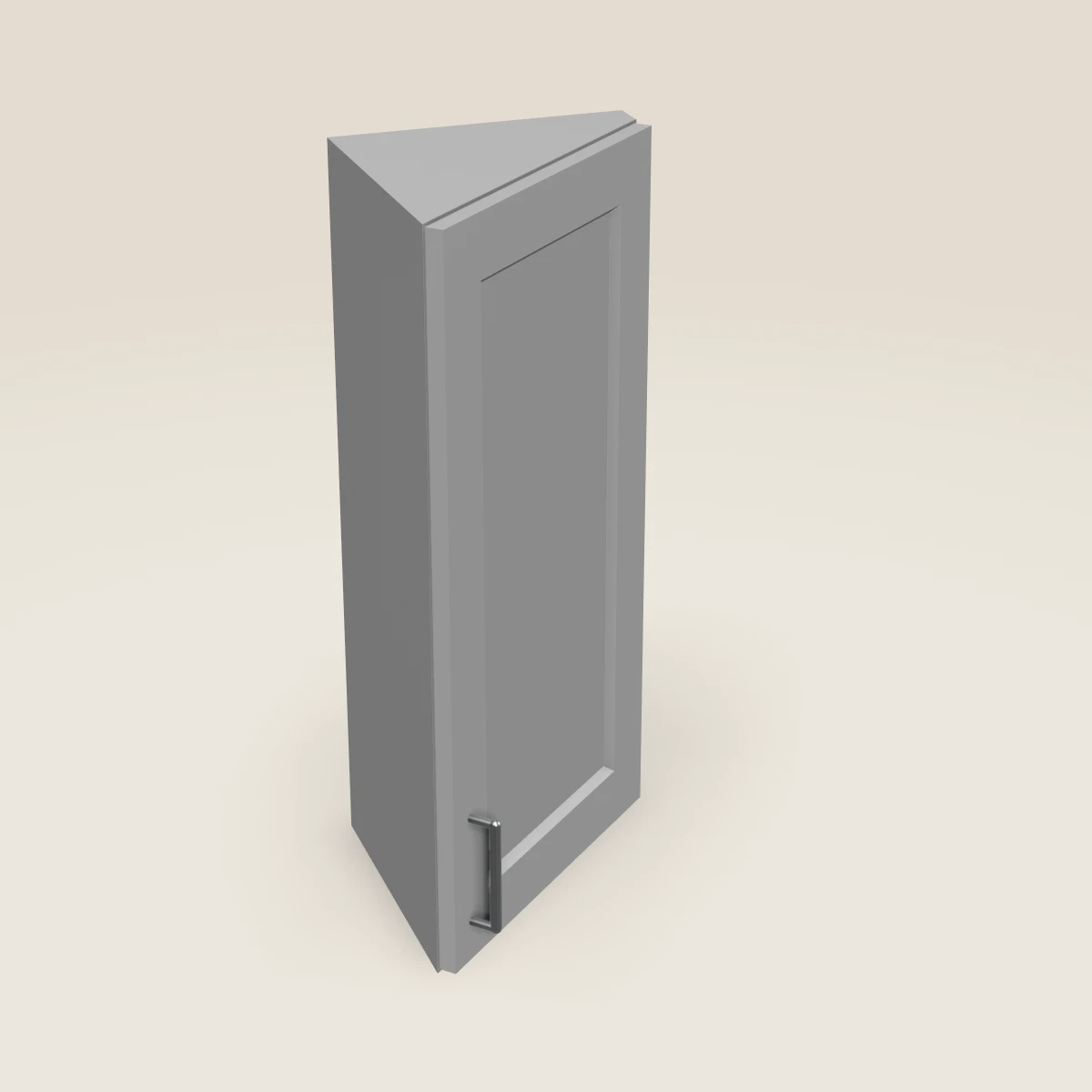 12" Wall Angle Corner Cabinet — 30" High, 3D picture