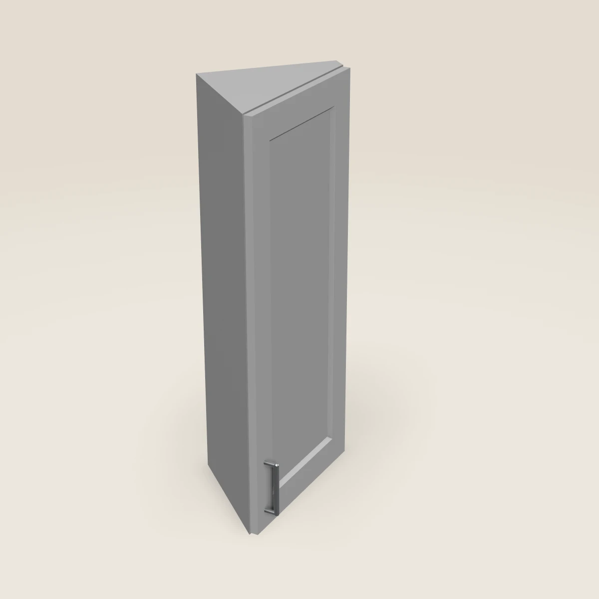 12" Wall Angle Corner Cabinet — 36" High, 3D picture