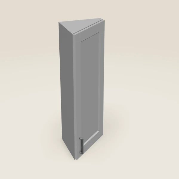 12" Wall Angle Corner Cabinet — 36" High, 3D picture