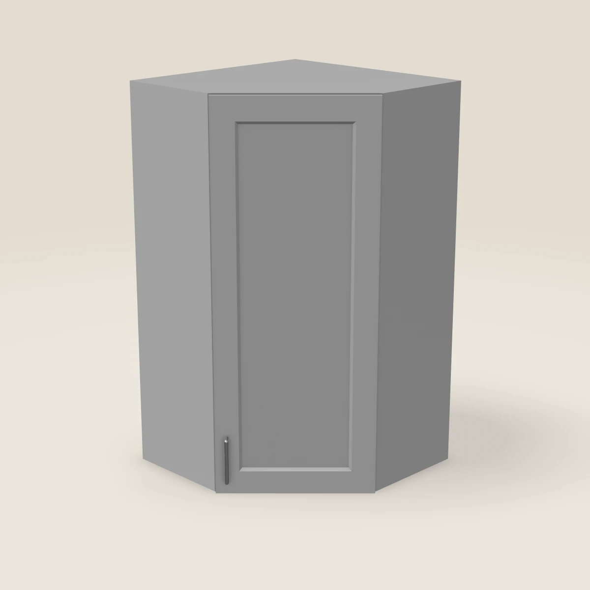 Esquinero diagonal de pared de 24" — 42" de alto, imagen en 3D