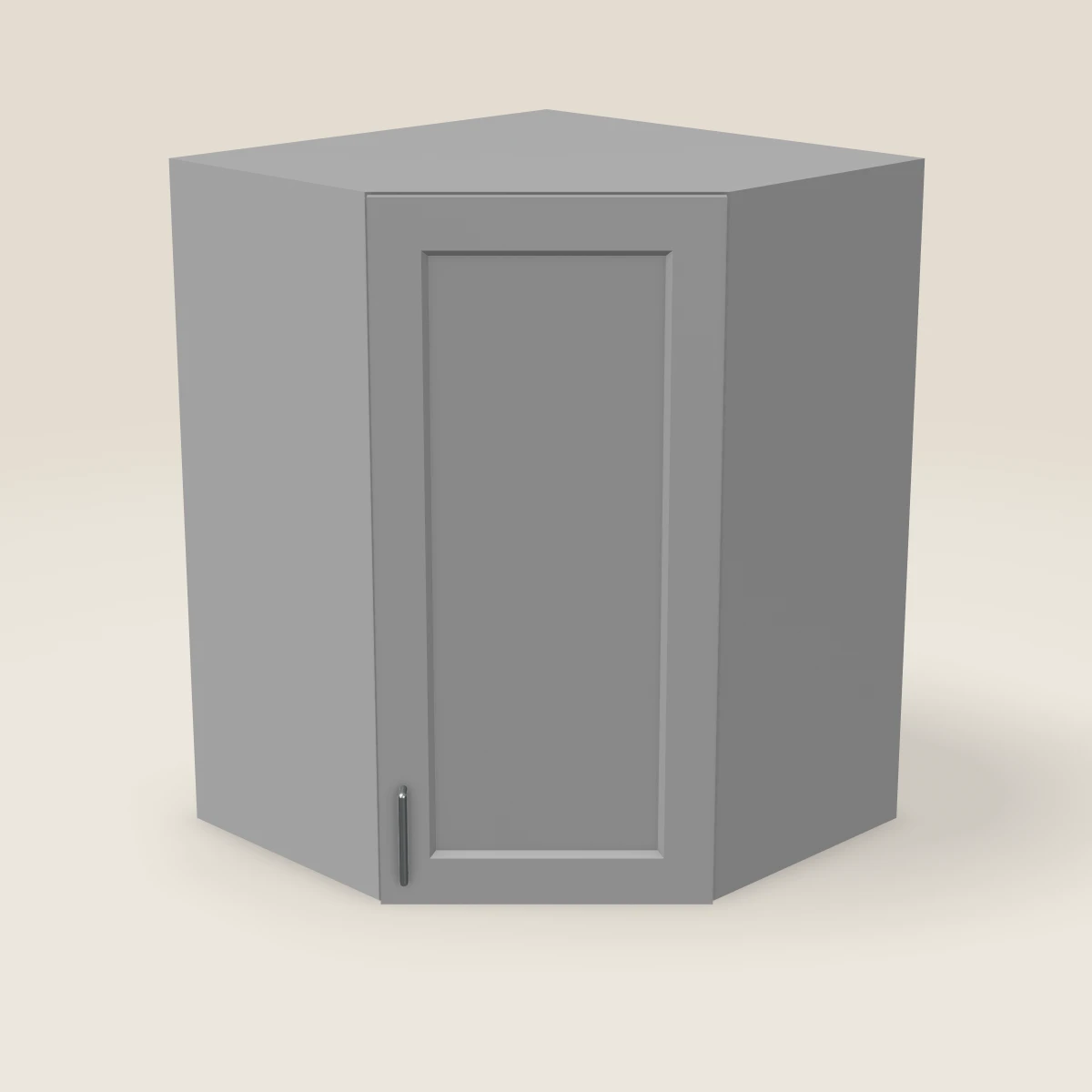 27" Wall Diagonal Corner Cabinet — 36" High, 3D picture