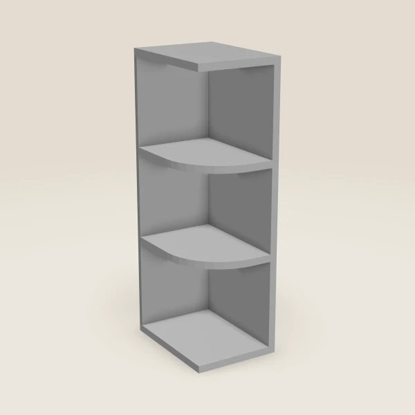 9" Wall End Shelf Cabinet — 30" High, 3D picture