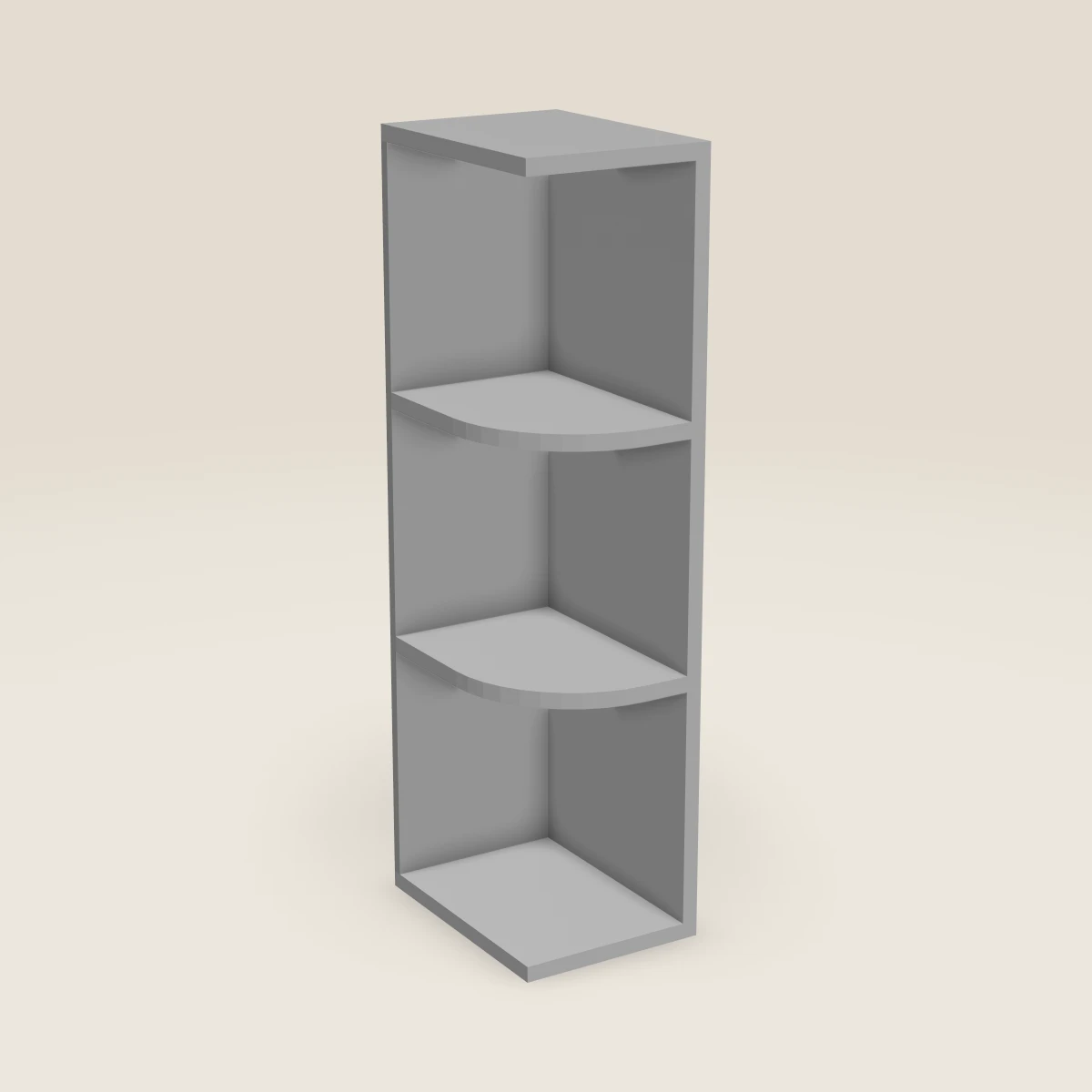 9" Wall End Shelf Cabinet — 36" High, 3D picture