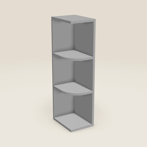 9" Wall End Shelf Cabinet — 36" High, 3D picture