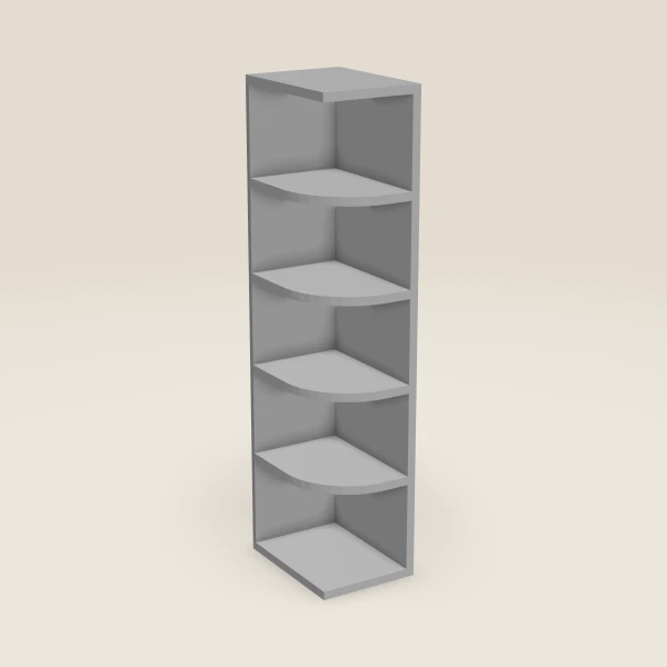 9" Wall End Shelf Cabinet — 42" High, 3D picture