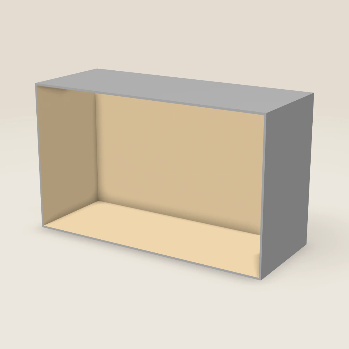 30" Wall Microwave Shelf Cabinet — 18" High, 3D picture