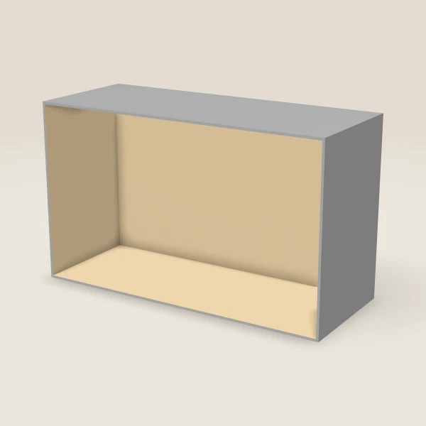 30" Wall Microwave Shelf Cabinet — 18" High, 3D picture