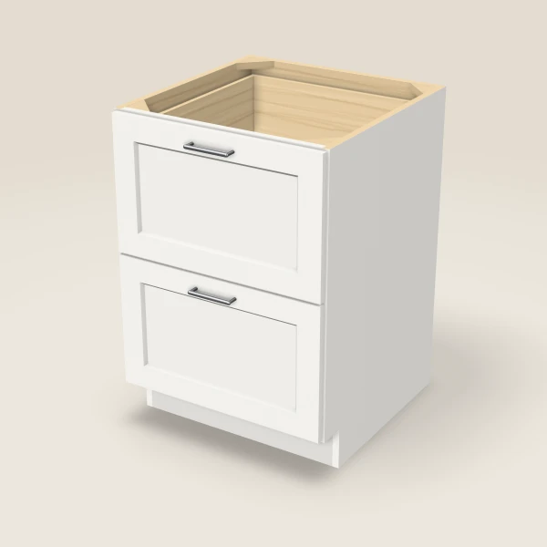 24" Two Drawer Base Cabinet, 3D picture