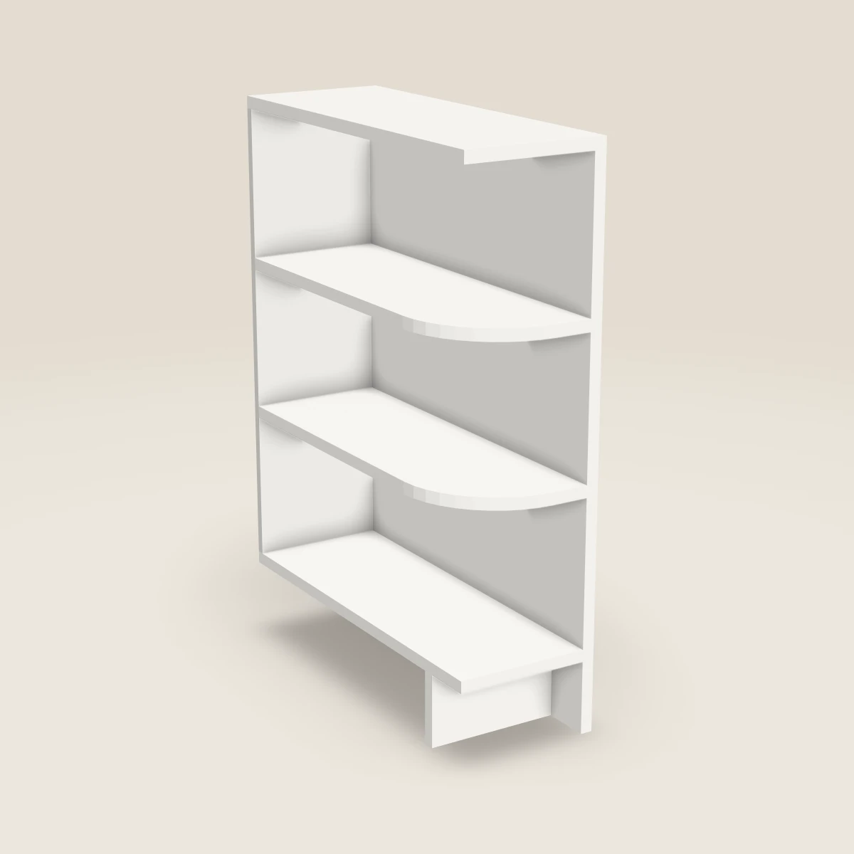 9" Base End Shelf, 3D picture