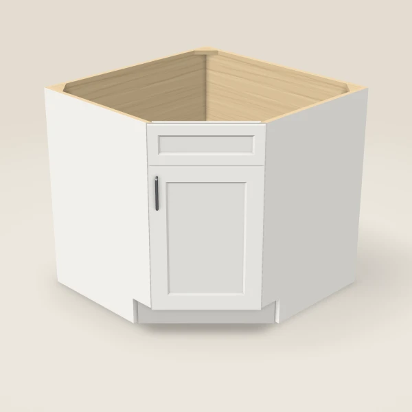 36" Base Corner Diagonal Sink Cabinet, 3D picture
