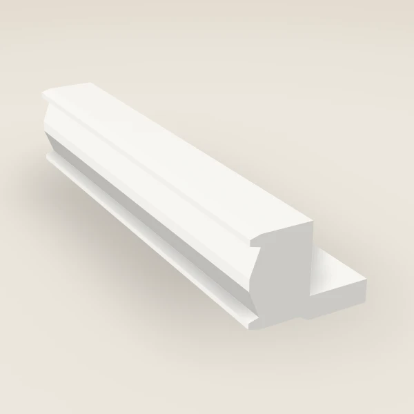 96" Shaker Light Rail Molding, 3D picture