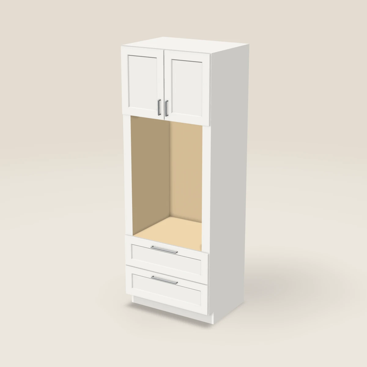 33" Wall Oven Pantry — 90" High, 3D picture