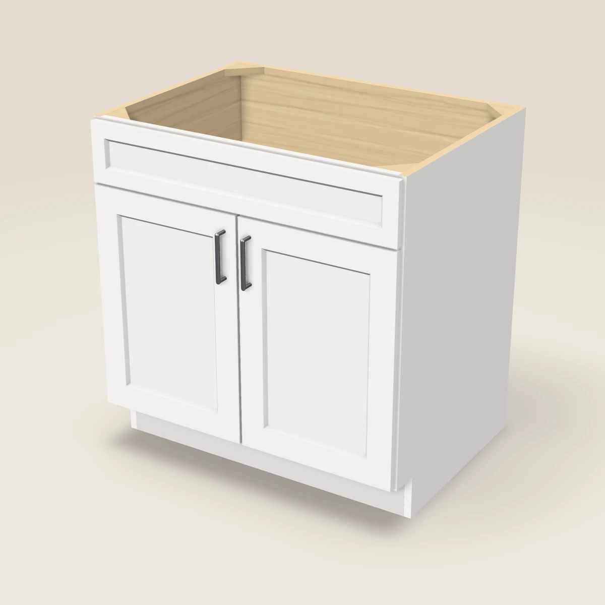 33" Sink Base Cabinet, 3D picture