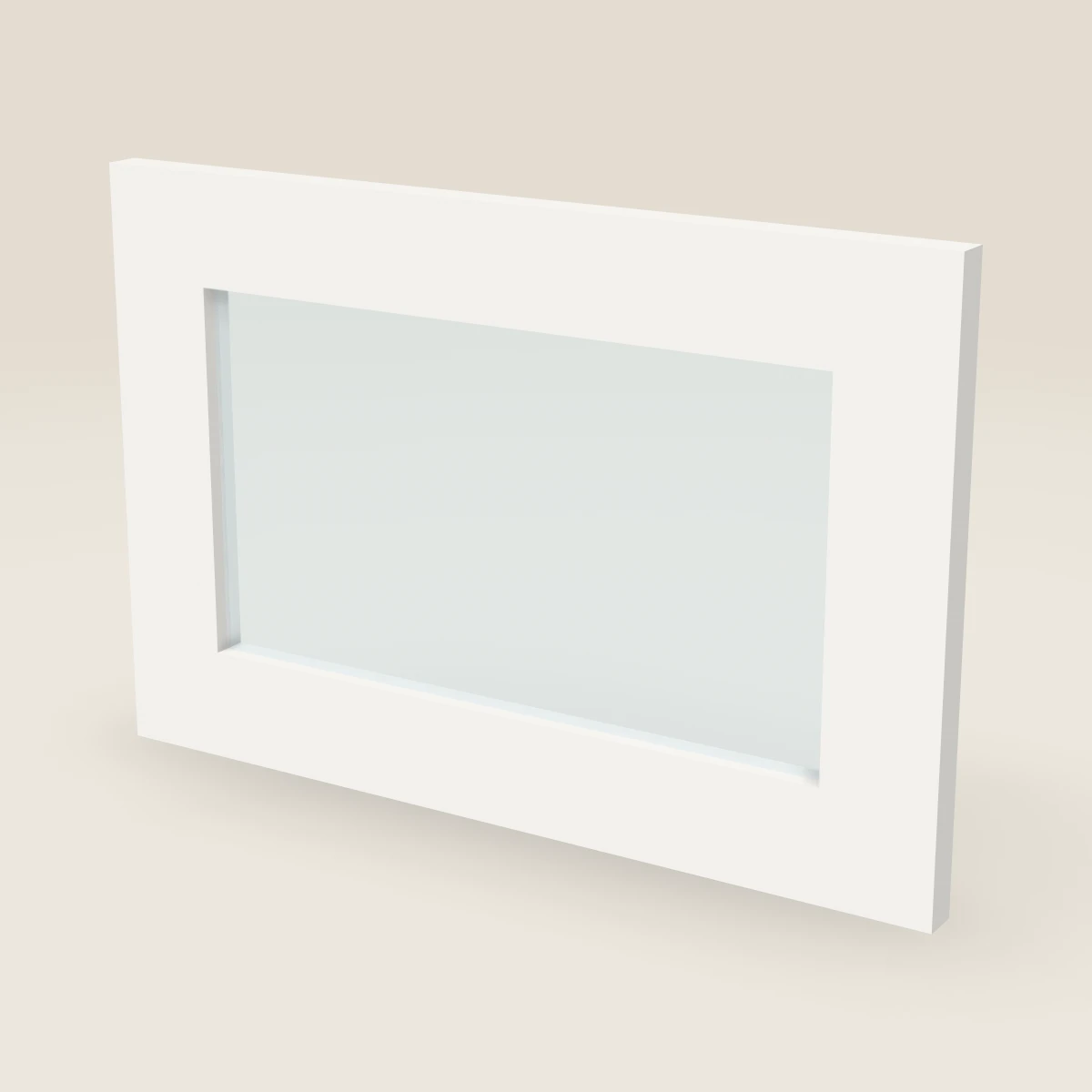 18" Wall Cabinet Glass Door — 12" High, 3D picture
