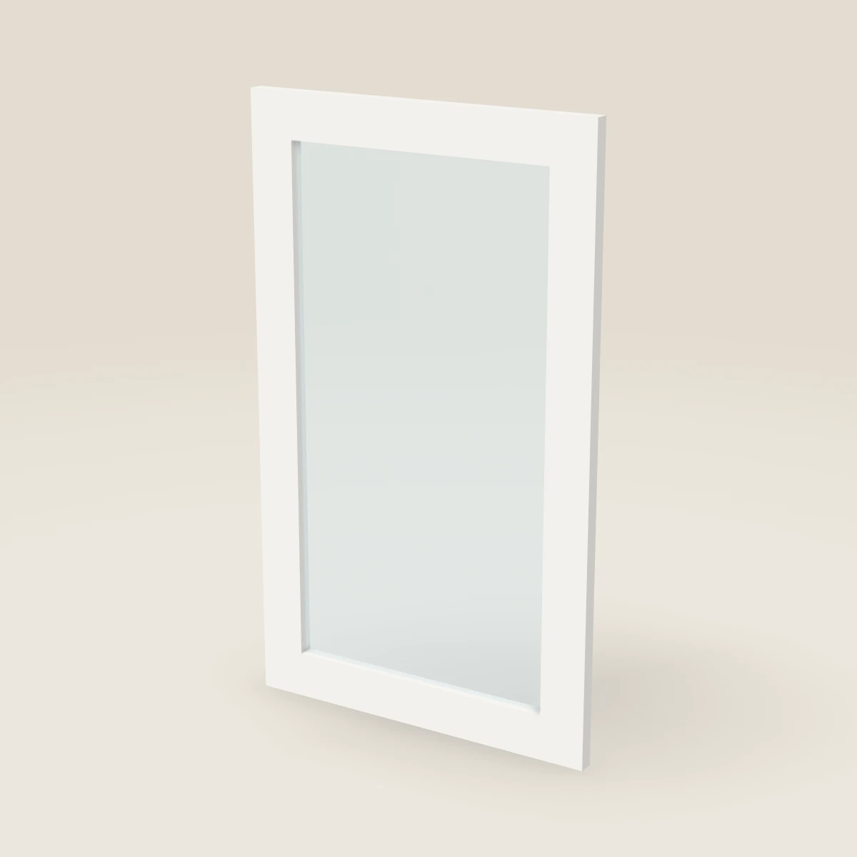Puerta de vidrio para gabinete de pared de 18" — 30" de alto, imagen en 3D