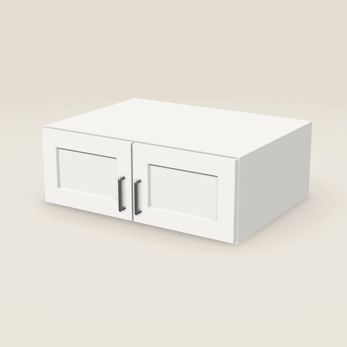 33" Double Door Wall Cabinet — 12" High, 3D picture