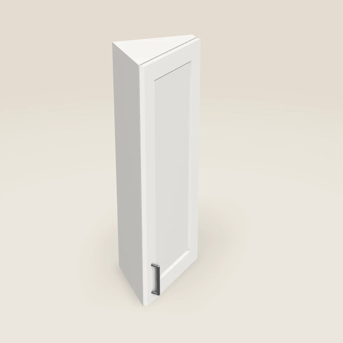 12" Wall Angle Corner Cabinet — 36" High, 3D picture