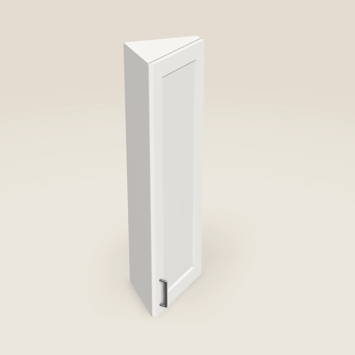 12" Wall Angle Corner Cabinet — 42" High, 3D picture