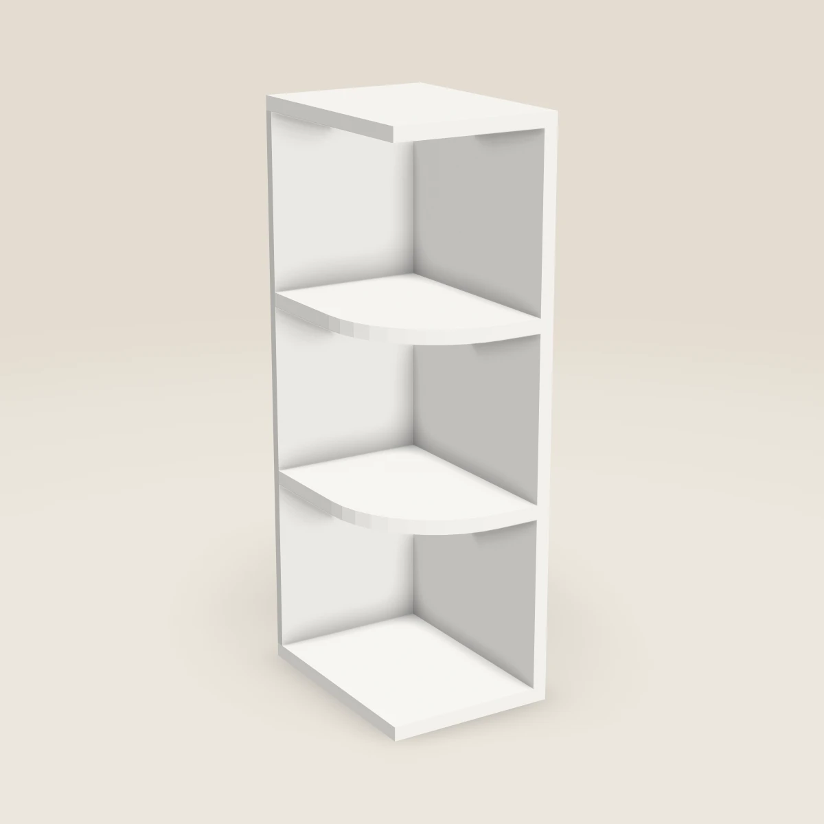 9" Wall End Shelf Cabinet — 30" High, 3D picture
